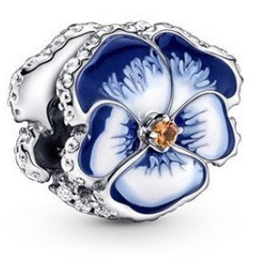 Charm Flor Pensamiento Azul