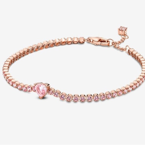 Guillo Tejido Tenis RoseGold Piedra Rosada