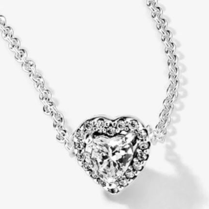 Cadena Corazón Piedra Blanca