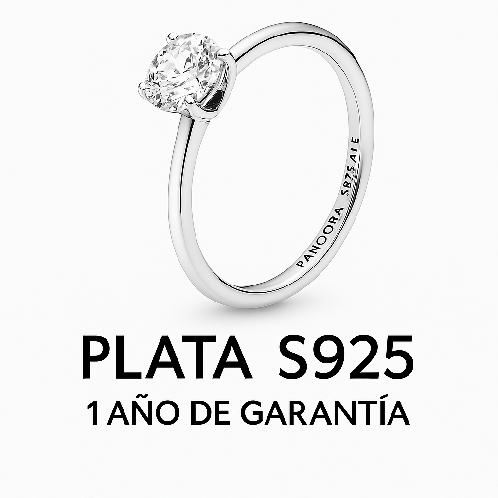 Anillo Compromiso Piedra Blanca