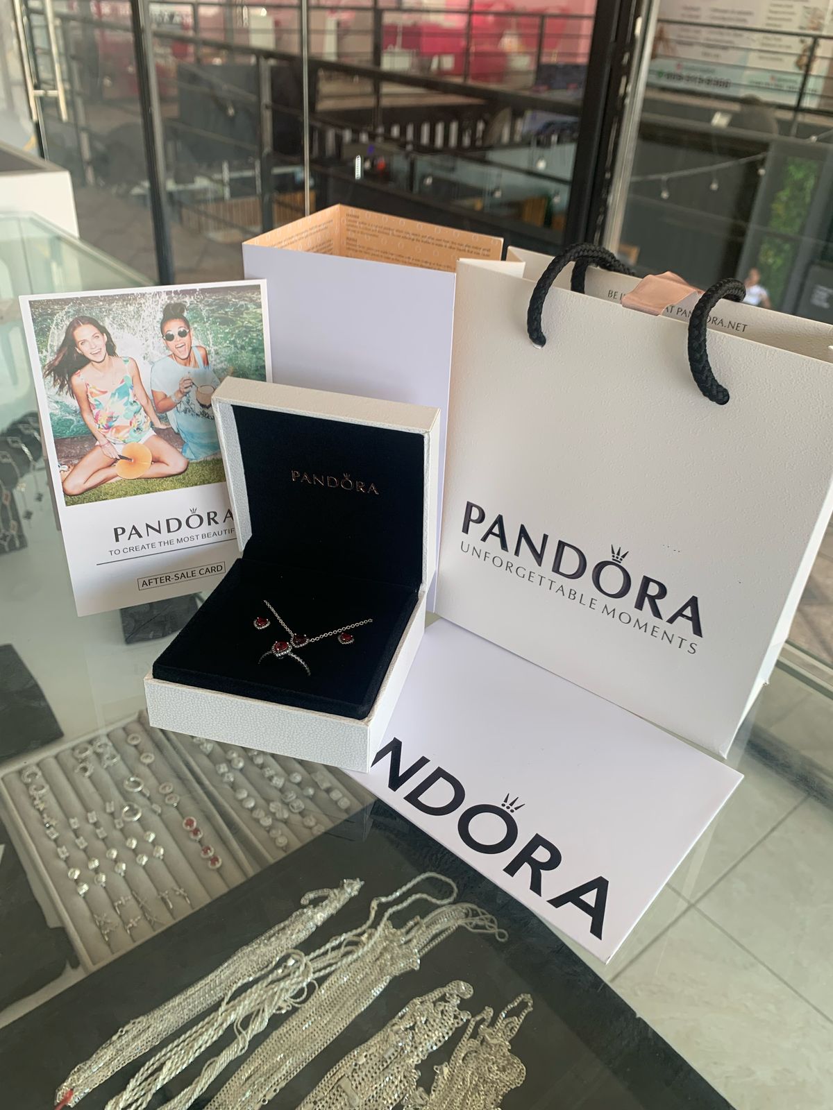 SET COMBO ROJO (Aretes, Anillo & Cadena)