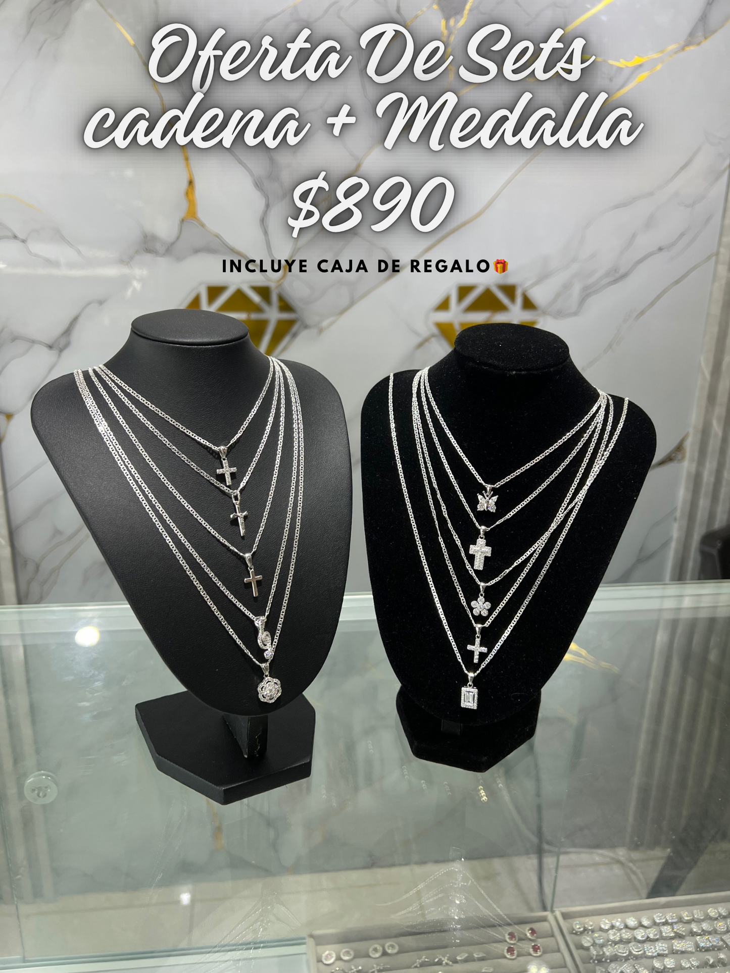 OFERTA DE CADENA + MEDALLA $890