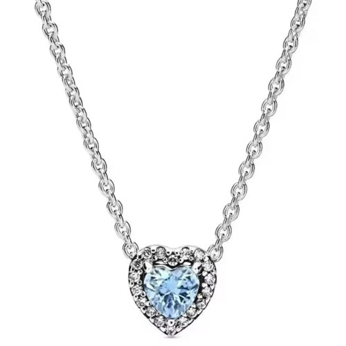 Cadena Corazon Piedra Azul Cielo