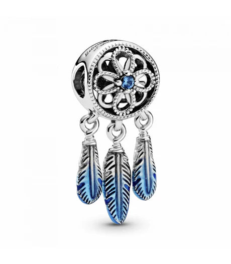 Charm atrapa Sueños Estilo Plumas Azules