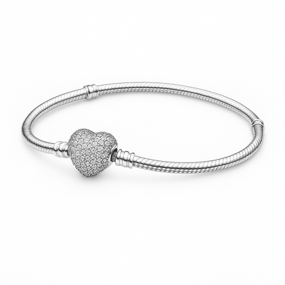 Pulsera Pandora Cierre Corazón Con Circonitas