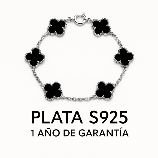 Guillos Tipo VanCleef Negro Plata