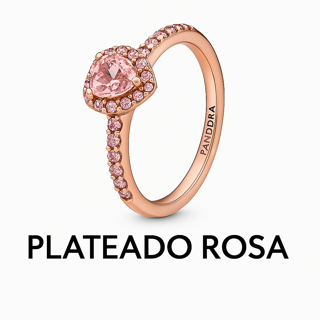 Anillo RoseGold Piedra Rosada