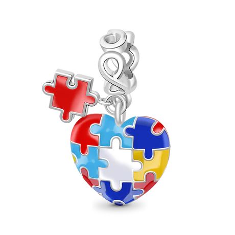 Charm Colgante Corazón Autismo