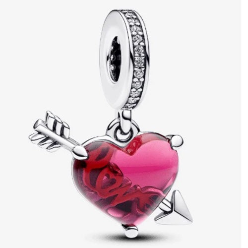 Charms Corazón Rojo con Flecha