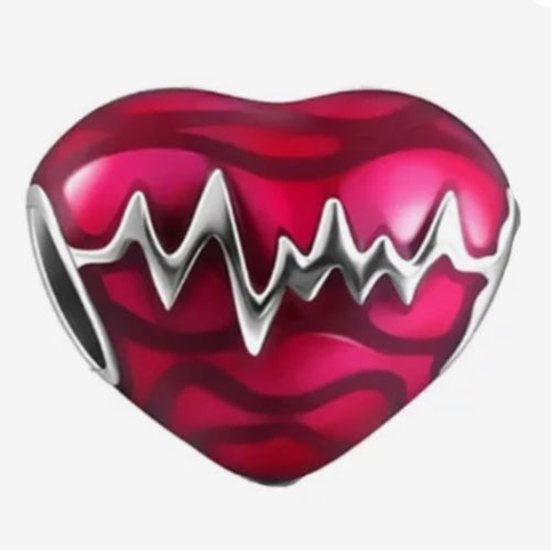 Charm Corazon Rojo Latidos de Medicina