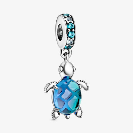 Charm Tortuga Murano Azul